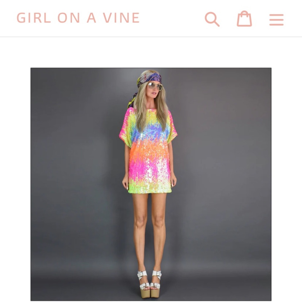 Girl On a Vine Sequin Dress